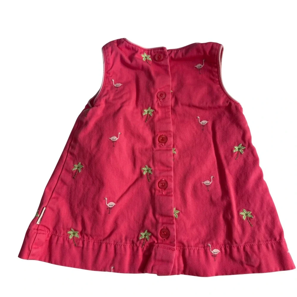 Vintage Y2K Oshkosh Tropical Palm Tree beach 6-9 month girls sleeveless dress